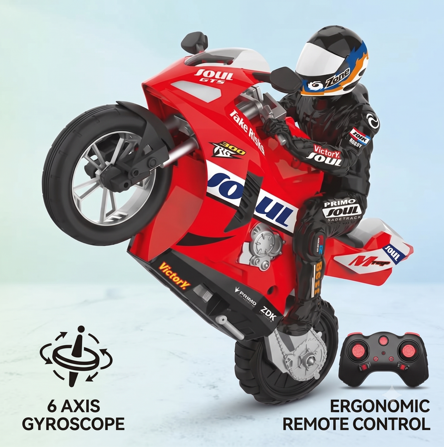 RC Stunt Motorcycle with 6 Axis Gyroscope