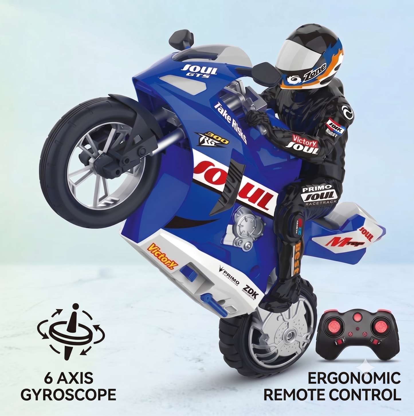 RC Stunt Motorcycle with 6 Axis Gyroscope