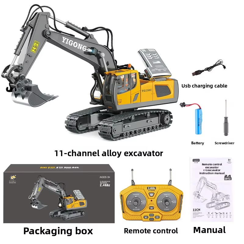 1/20 Scale RC Excavator – 11Ch Radio Controlled hydraulic Digger