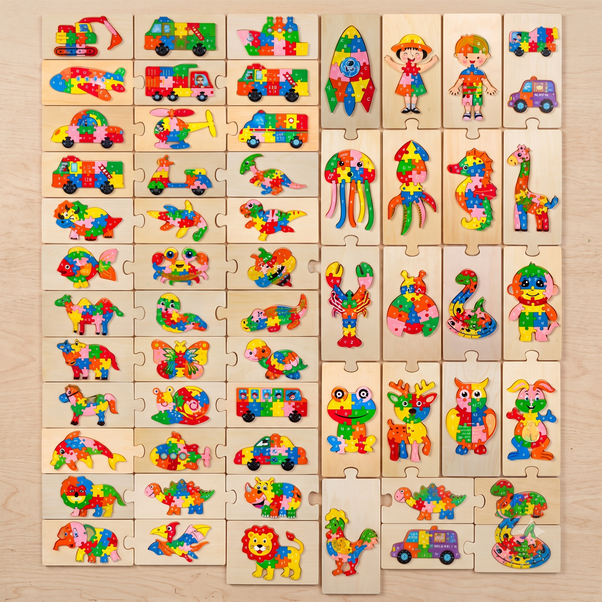 Kids Premium Wood Puzzle - 10, 20, 30, 40 Pieces